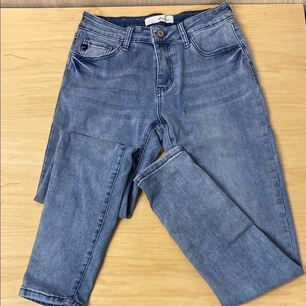 KanCan‎ blue denim faded wash skinny jeans size 7